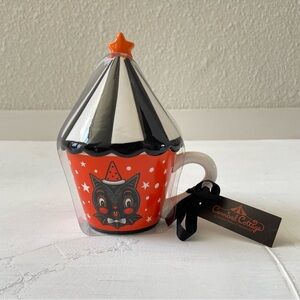 CARNIVAL COTTAGE HALLOWEEN BLACK CAT Mug By JOHANNA PARKER NWT